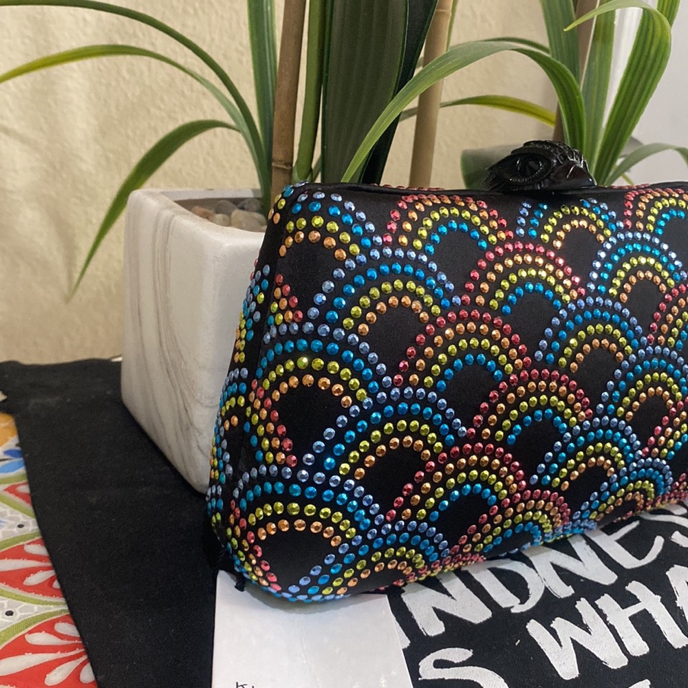 Kurt Geiger Rainbow Crystal Clutch - Picture 4 of 13